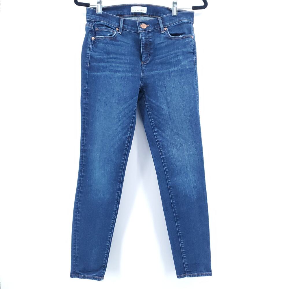 Ann Taylor Loft Women Modern Skinny Med Wash Skinny Jean Slight Stretch| 4/27 - Picture 1 of 12